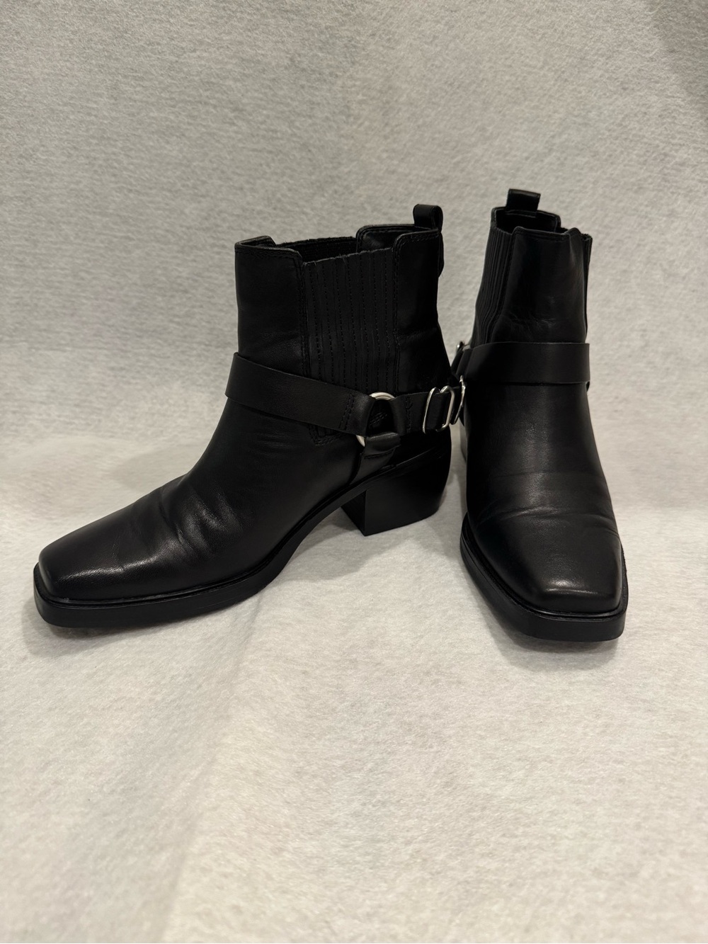 Sam Edelman Chelsea Moto Black Leather Biker Boots